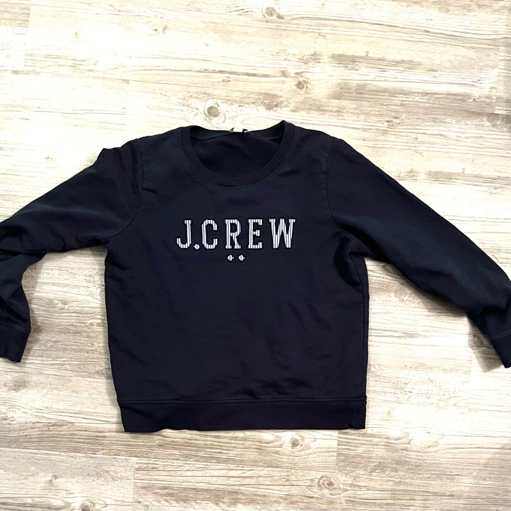 Navy J. Crew crewneck, size medium